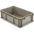 Monoflo International GEC&#153; Stackable Straight Wall Container, Solid, 24"Lx15"Wx9-1/2"H, Gray NRSO2415-09